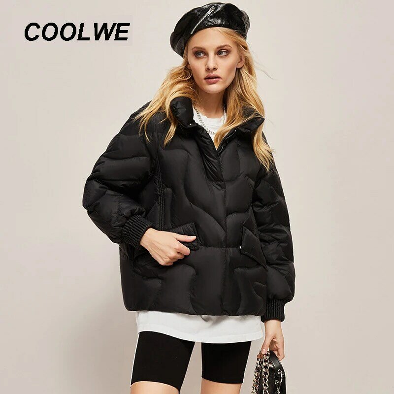 Giacca da donna 2022 New Winter Parka giacche da donna in piumino lucido in cotone colletto alla coreana Casual Warm Parka cappotto corto capispalla femminile