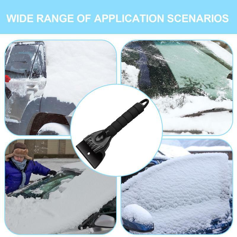 Pala de nieve universal para coche, Mango antideslizante de hielo con raspador, herramienta para descongelar parabrisas de vehículo, accesorios de invierno
