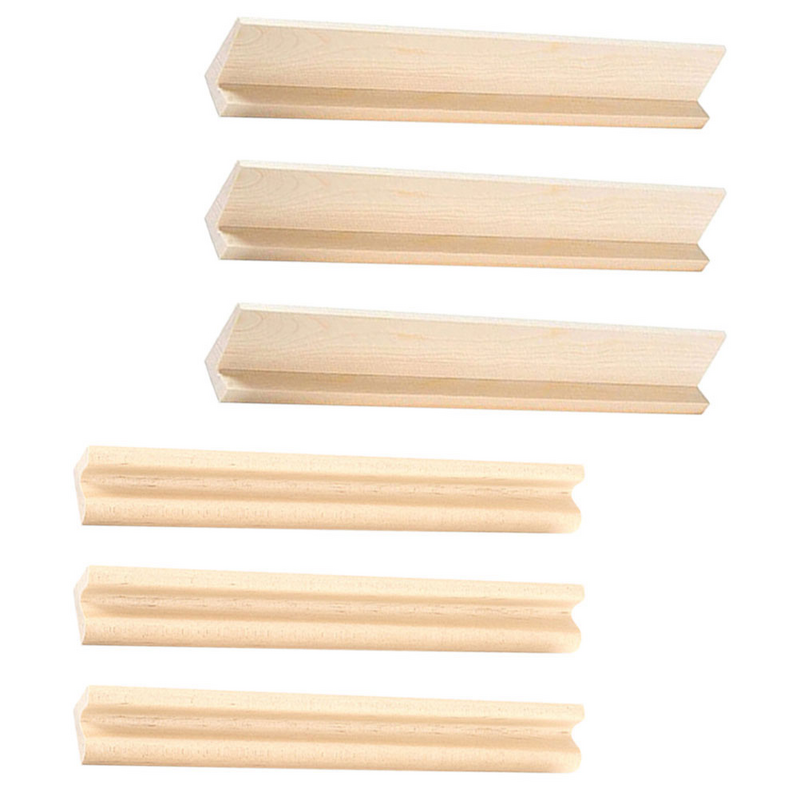 6 pezzi Domino Stand basi da tavolo espositori Display Holder Tally Cards rack vassoi in legno