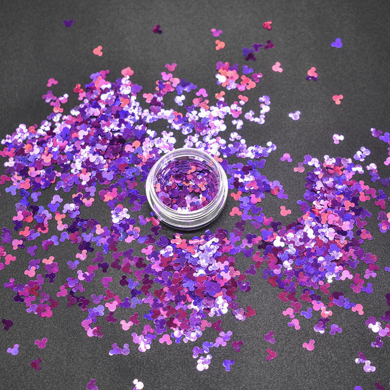 10 g/saco 4mm mini mouse coração confetes unhas glitter lantejoulas artesanato decoração da arte do prego paillettes lantejoulas diy acessórios de costura