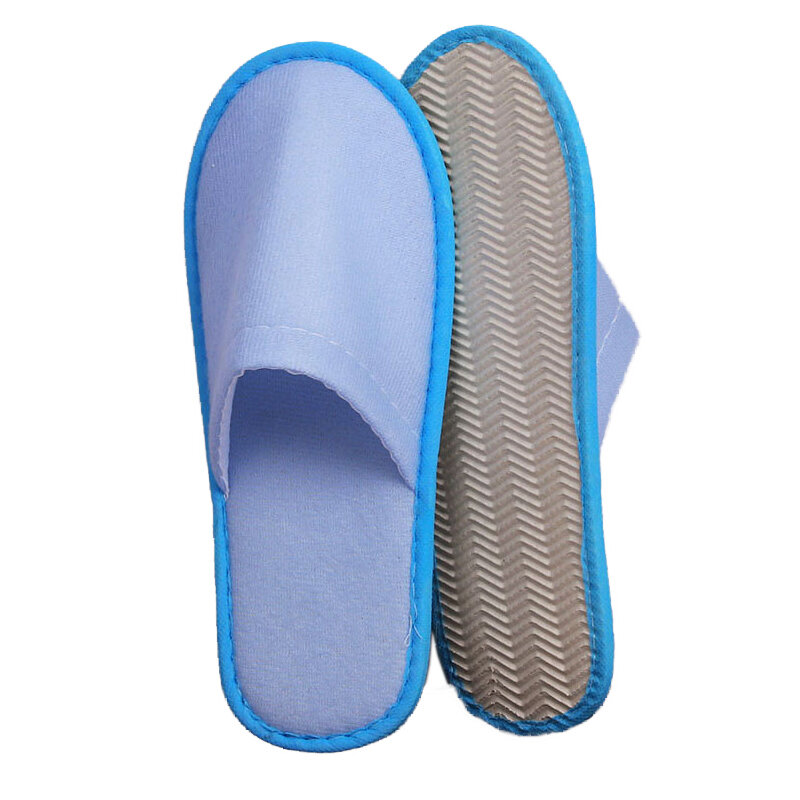 1Pair Indoor Simple Soft Slippers Portable Women Men Disposable Slippers Hotel Travel Spa Slides For Bedroom Flip Flop Non-slip