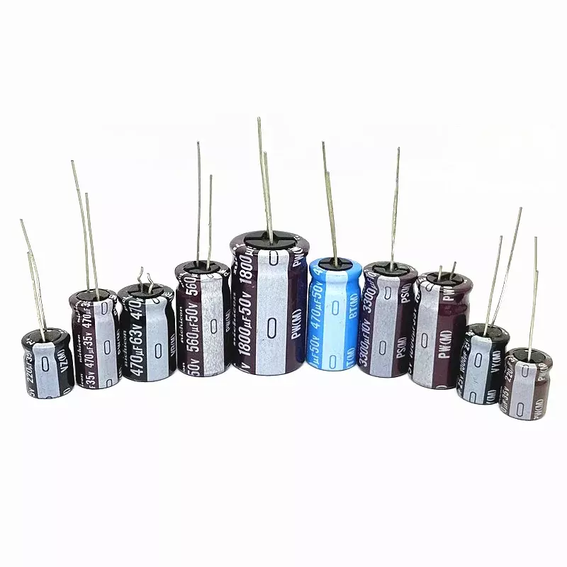 Nichicon-Condensateur électrolytique de haute qualité, 6.3V, 10V, 16V, 25V, 35V, 50V, 2.2, 4.7, 10, 22, 33, 47, 100, 220, 330, 470, 1000, 2200/3300/4700uF