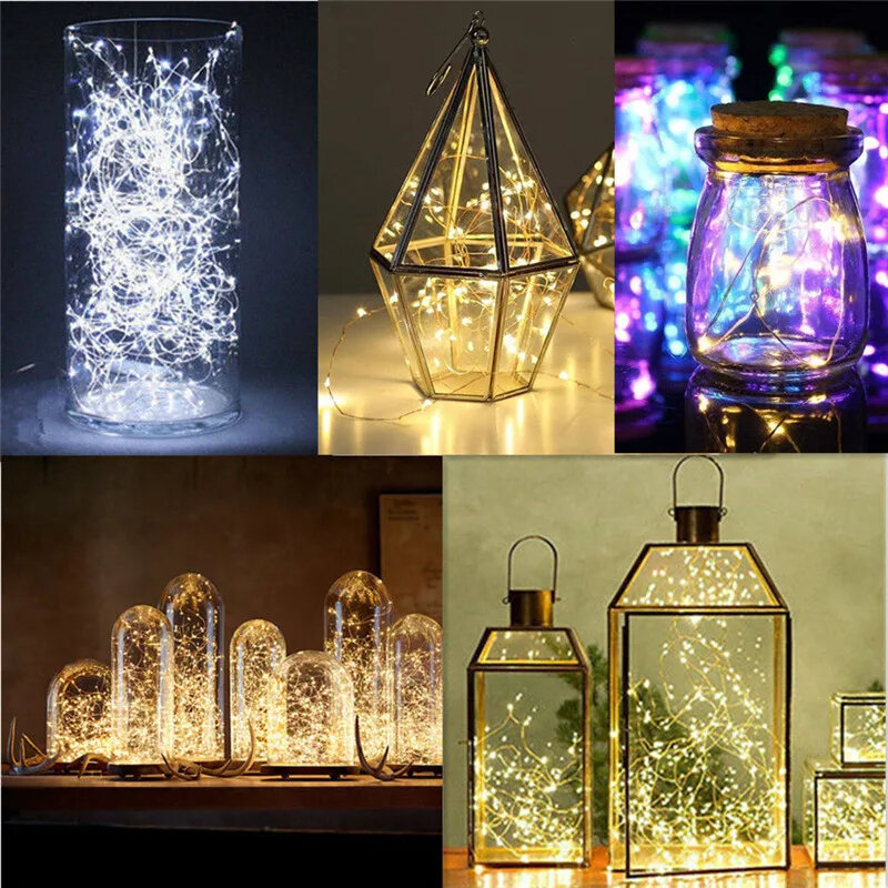 LED Christmas Garland LED Copper Wire String Fairy Lights 2M/5M Waterproof Christmas Decoration for New Year/Christmas
