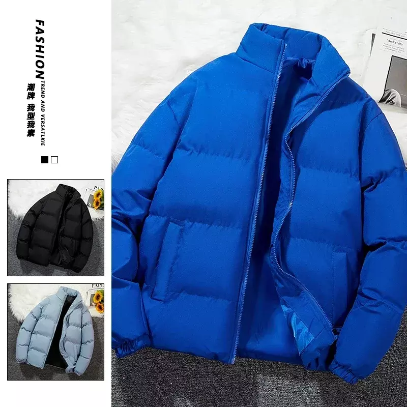 Ropa de algodón cálida con capucha para hombre, ropa de ocio de invierno, tendencia de moda, dos piezas falsas