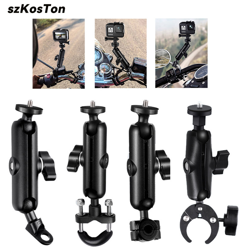 For GoPro 12 11 10 9 8 Motorcycle Bicycle Holder Handlebar Mirror Mount Bracket For Insta360 X3 X4 DJI Action Camera Accessories