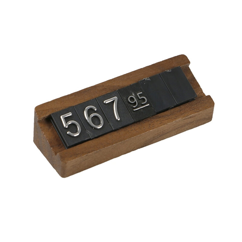 Base en bois avec indicateur réglable, kit de cadre de base, cube combiné, affichage d'étiquette de prix, lettre