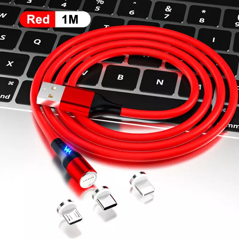MVQF-Cable de datos magnético 3 en 1, Cable Usb de silicona de carga rápida 5A para Iphone 13 14, Huawei, Samsung, Cable USB para Android
