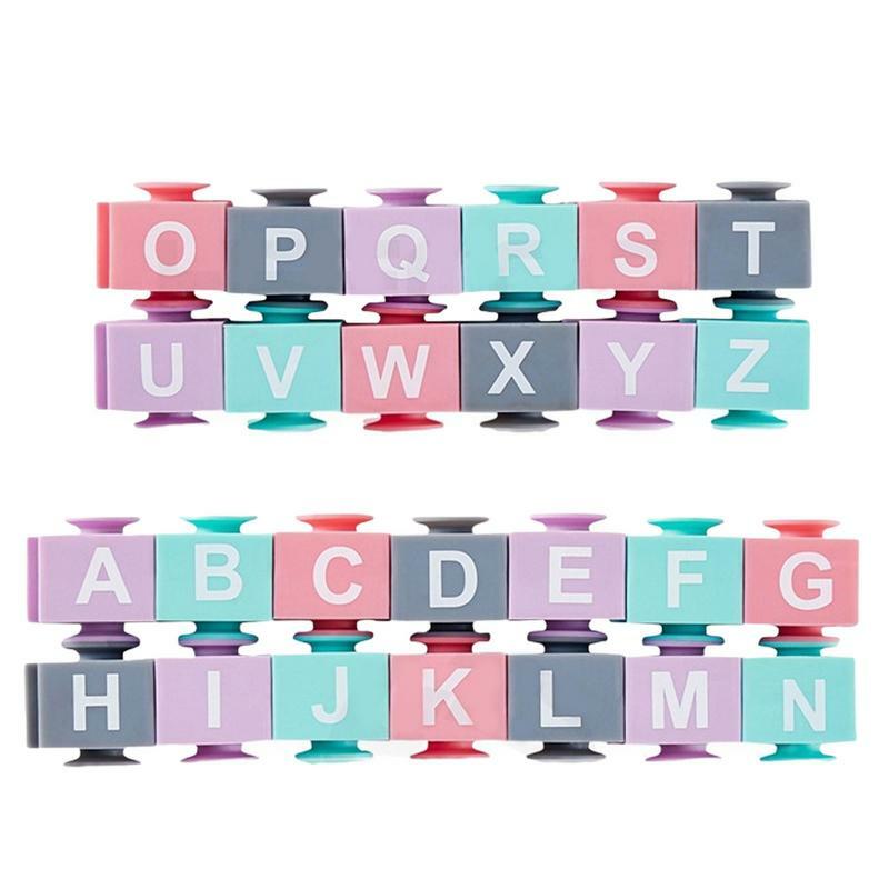 Blocchi di alfabeto per bambini blocchi di costruzione impilabili per bambini giocattoli educativi per bambini 6 mesi e oltre con numeri o lettere colorate fai da te