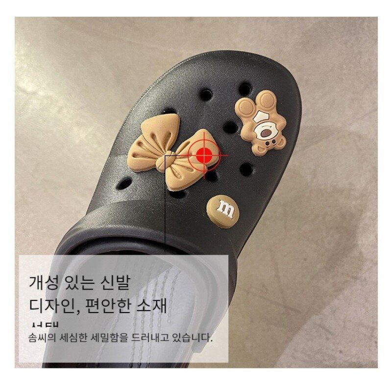 Summer New Coumn Fashion Plates Foam Cool Flip Flops High-heeled Cute Bypot Knot Ins Fashion Package Head for Women cool hole shoes