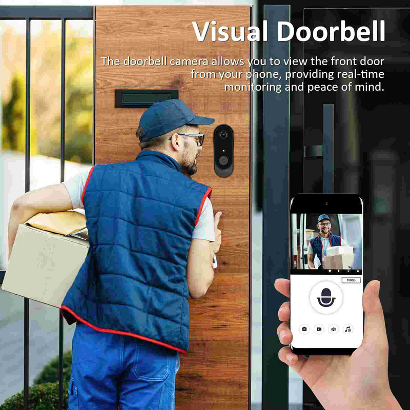 Konsumsi daya rendah Sensor manusia Smart Doorbell Camcorder Abs Ringer nirkabel dengan kamera kamera