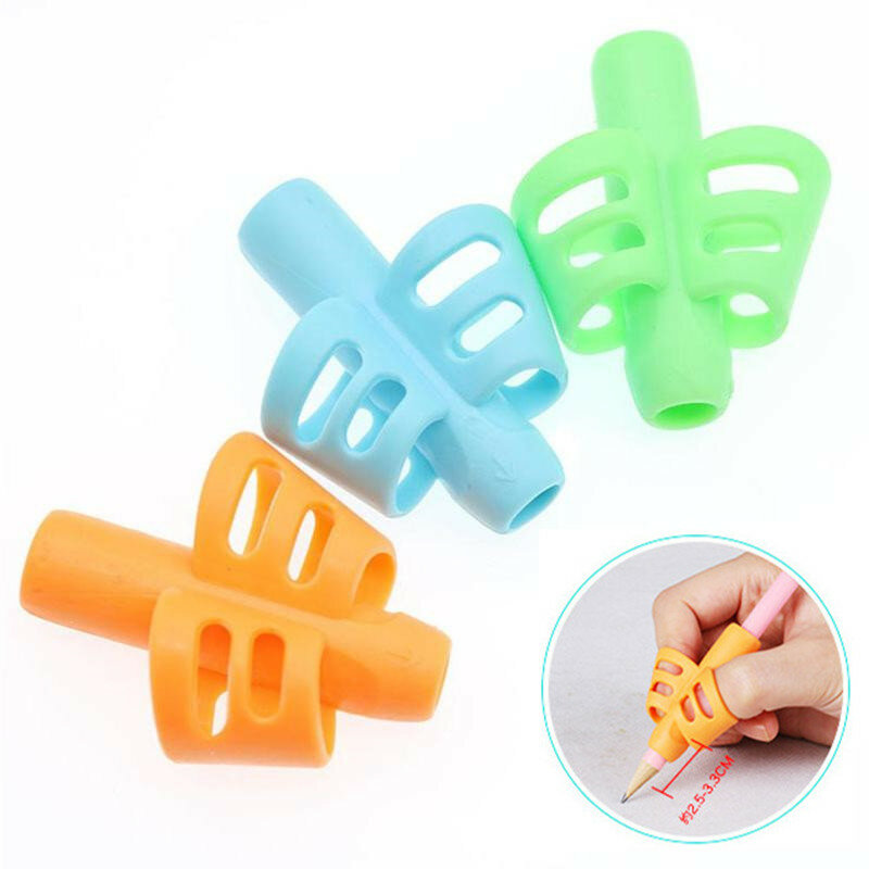 3pcs Children'S Writing Pencil Pen Holder Learning And Practicing Silicone Pen Assisted Holding Pen Posture Corrector Students