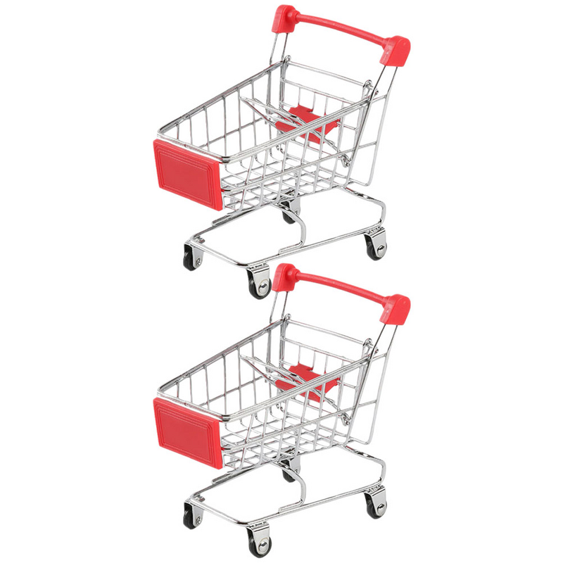 2 sztuki Mini koszyk na zakupy zabawki dla dzieci Kidcraft Playset plastikowy mały wózek supermarketowy