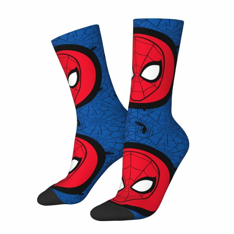 Kaus kaki pria Logo kepala Spider-Man uniseks kaus kaki Crew keren musim semi musim panas musim gugur musim dingin