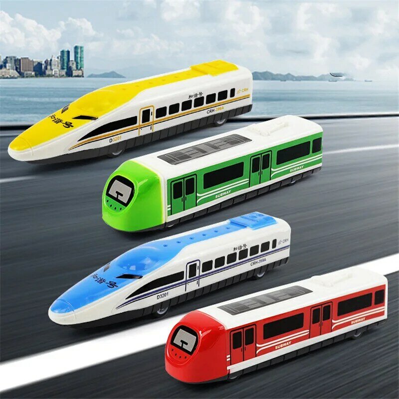 1/3PCS 16.5cm Windup Pull Back Train Subway Metro Model Toy Random Color