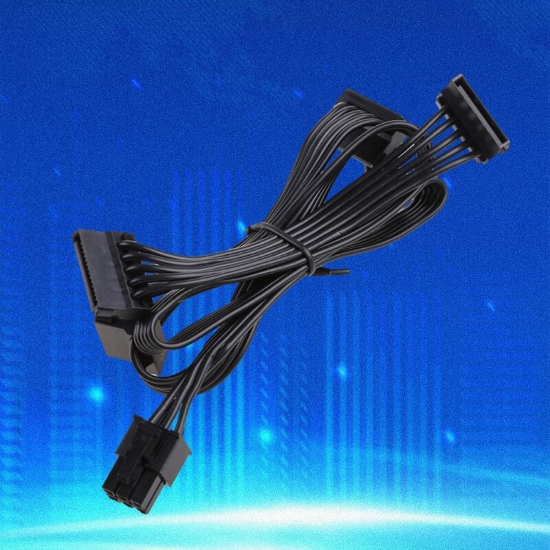 Durable 6PIN to 4x Power Module Line for SATA Devices with Single 6Pin Port
