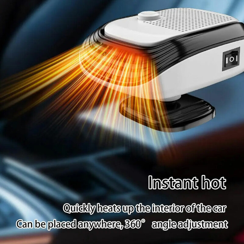 12V 120W Car Heater Electric Cooling Heating Fan Heater Car Heater Defroster Easy-to- Fog-free