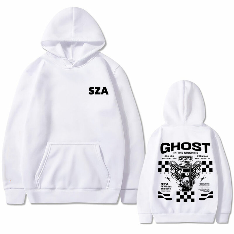 Rapper SZA SOS Double Sided Print Hoodie Men Women Hip Hop Fashion Sweatshirt Male Casual Oversized Hoodies Men's Fleece Clothes