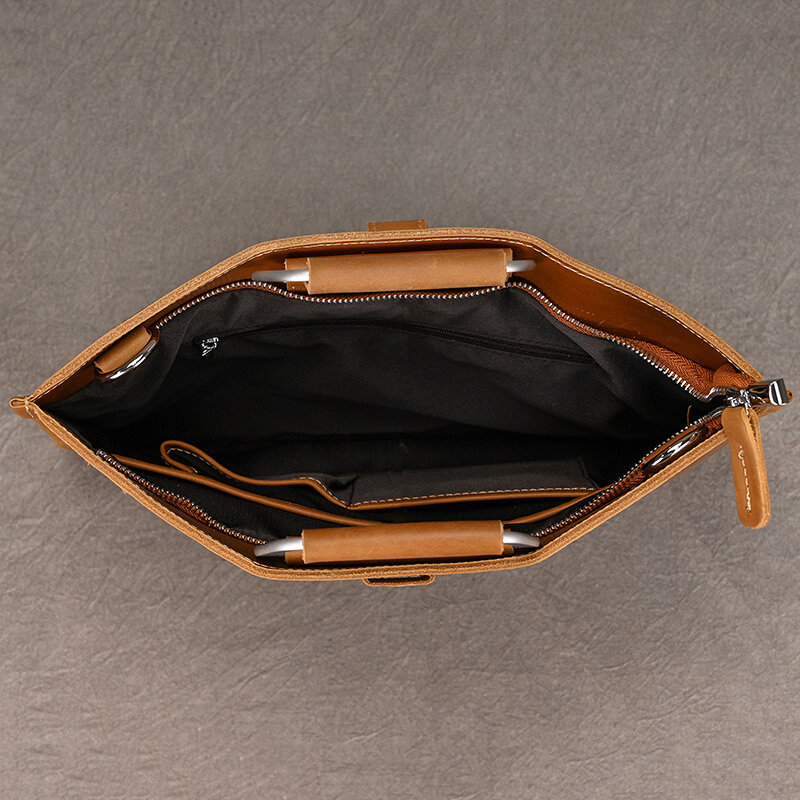 Bolsos de Estilo Vintage para hombre, maletín delgado de lujo de diseñador, bolso de hombro de cuero genuino, bolsos de mano de trabajo para hombre, 2022