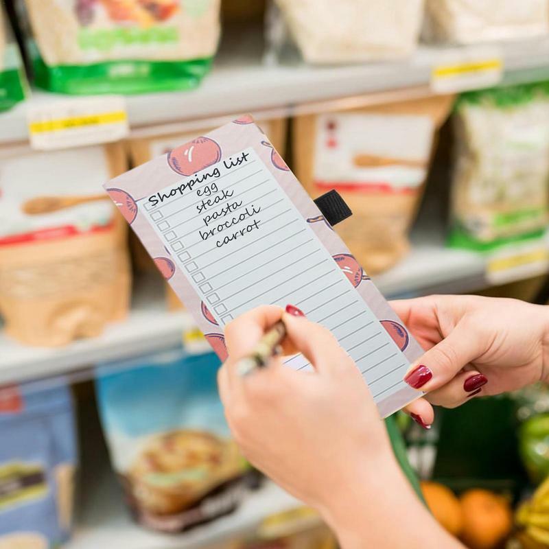 Almohadilla magnética para lista de comestibles, Bloc de notas magnético para refrigerador, seguro e inodoro, cita para Casillero