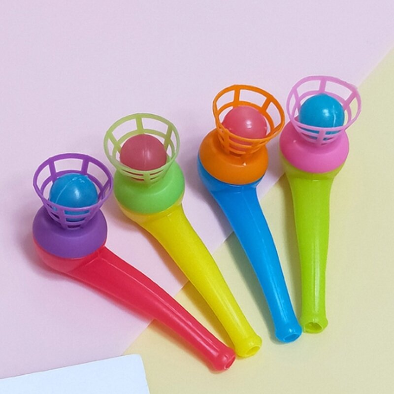 Dropship 2 pezzi tubo plastica che soffia palla giocattolo per bambini allenamento per l all'aperto