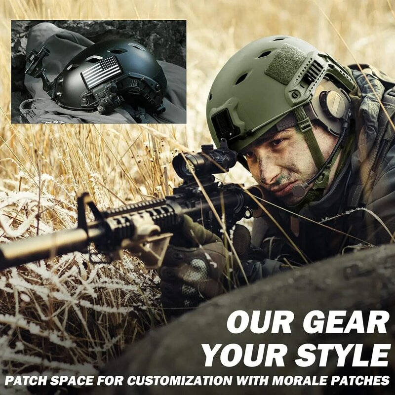 Fast Base Jump Helmet BJ Style Airsoft Helmets Tactical Helmet for Paintball Outdoor Sports Hunting Shooting