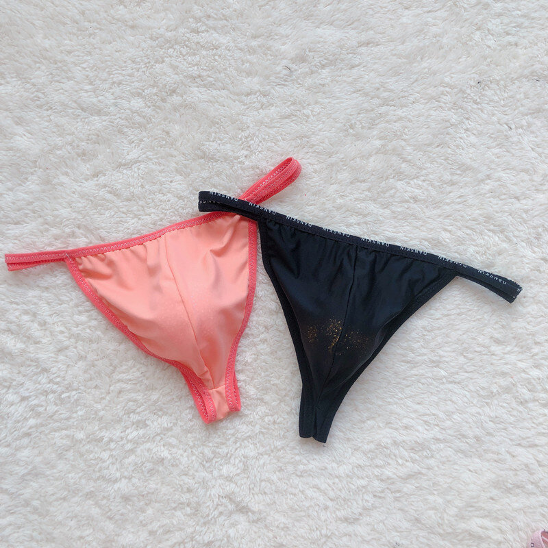 2022 Sexy Băng Lụa Thoáng Khí Mỏng Túi Quần Lót Nam Trong Suốt Bikini Quần Đùi T-Độ Bám G Dây Jockstrap U Túi Thông