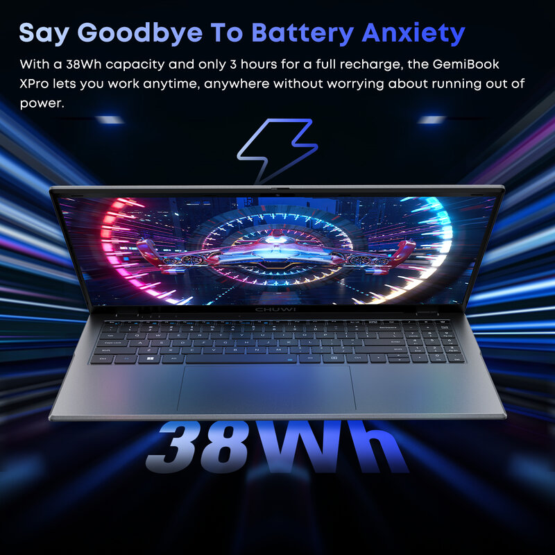 CHUWI GemiBook Plus Laptop 15.6'' FHD 1920 * 1080 16GB LPDDR5 512GB SSD Intel Alder Lake N100 WiFi 6 Windows 11 Laptops