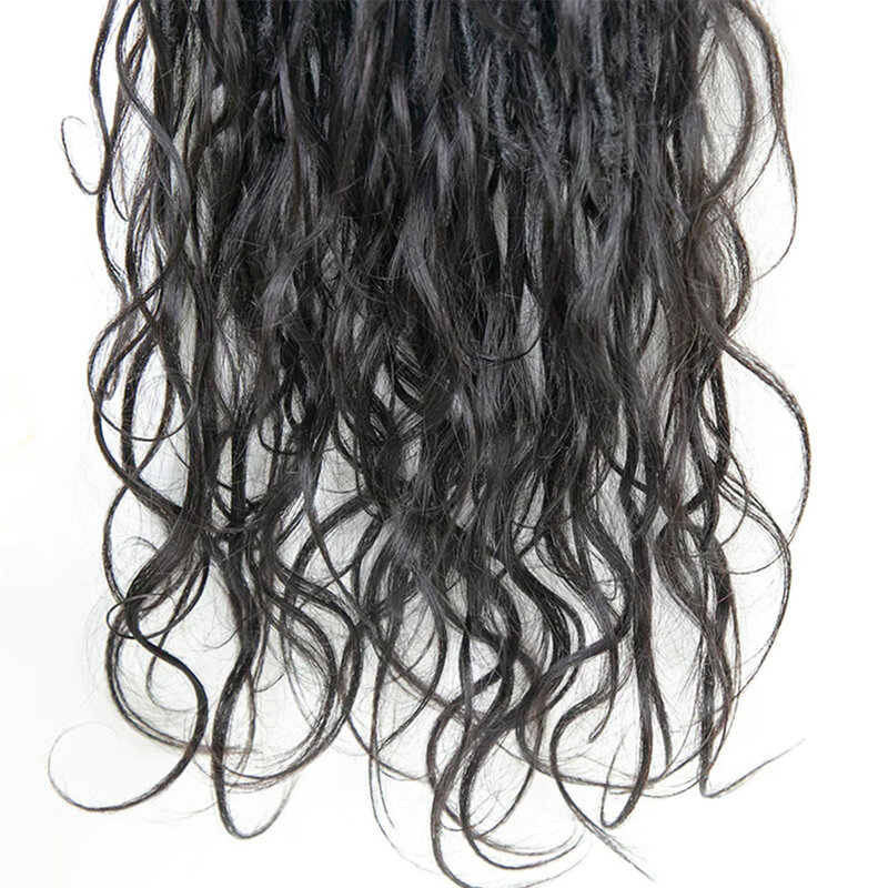 Wstępnie zapętlone szydełkowe loki Boho z ludzkimi włosami Body Wave szydełkowe loki kręcone końcówki ludzki włos miękkie dredy zaplatanie włosów