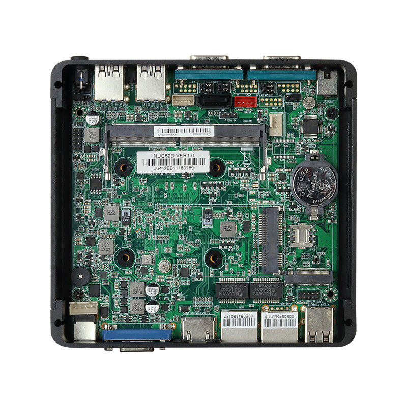 Industrial Mini PC Fanles Intel Celeron J6412 8GB DDR4 512GB M.2 NVMe SSD 2x COM RS485/232 2x GbE LAN 6x USB Windows 10/11 Linux