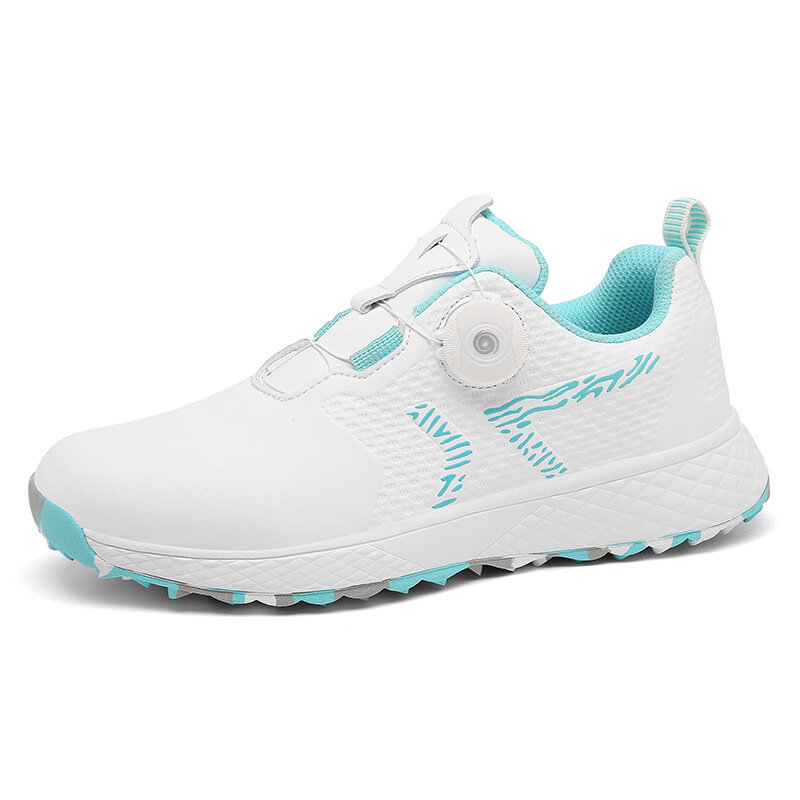 New Women's Fixed Nail Automatic Lace-up Golf Shoes Water-Proof Casual Golf Training Sneakers
