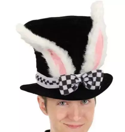 Coelho traje alice no país das maravilhas sr. coelho branco coelho chapéu cosplay adereços acessórios conjunto de 5 peças set5