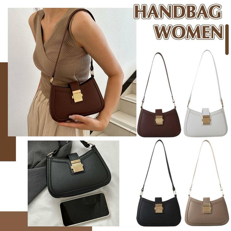 Bolsas simples para mulheres, bolsa vintage na moda, bolsas subaxilares pequenas, mini bolsa de ombro casual, moda feminina, venda quente, nova