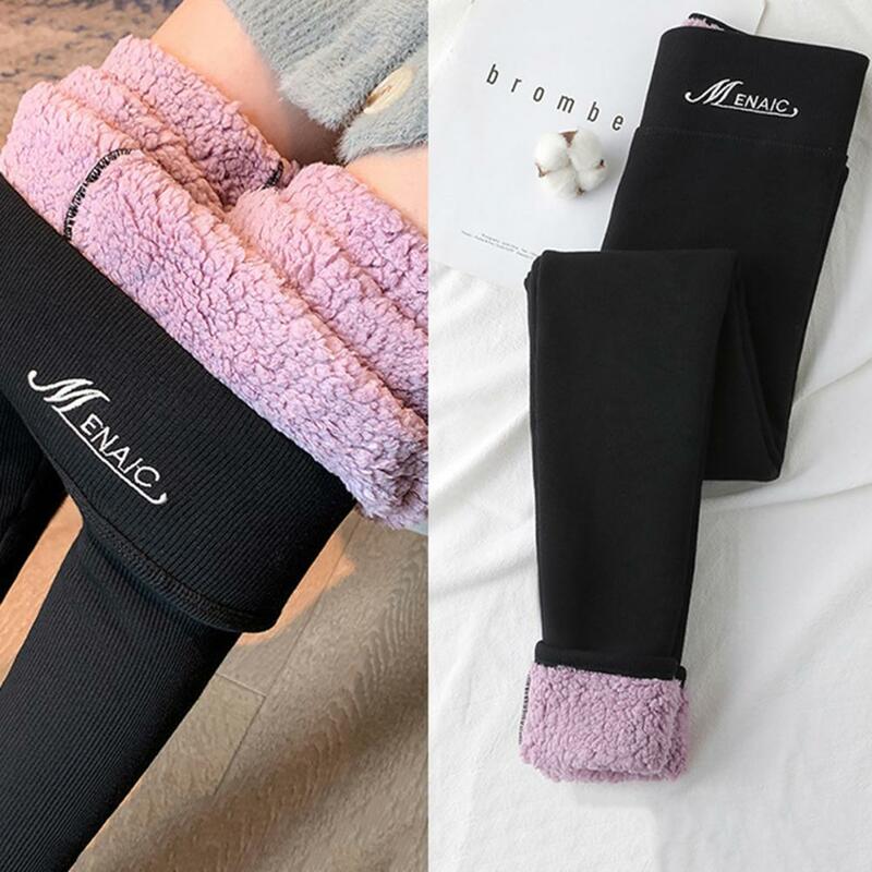 Celana Yoga elastis wanita, celana Yoga panjang pergelangan kaki tahan pinggang tinggi, Legging musim dingin tebal mewah untuk perempuan