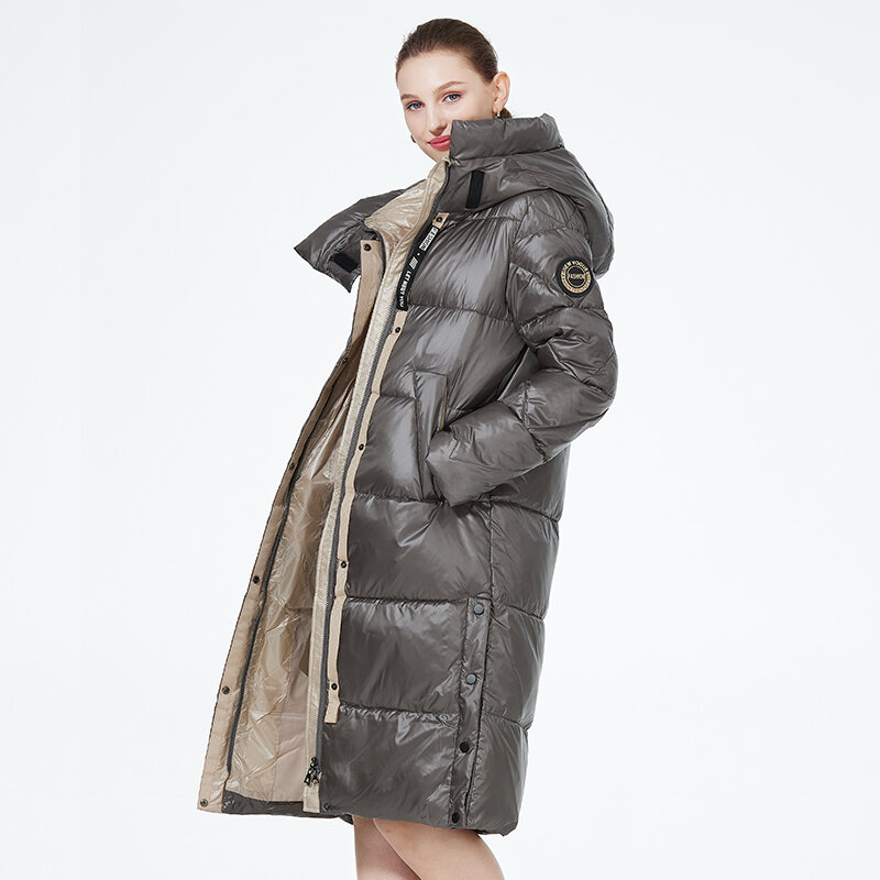 ICEbear 2023 겨울 유행 재킷, 여성용 후드 따뜻한 파카, 푸퍼 재킷, 고품질 여성 퀼트 코트, GWD20155D