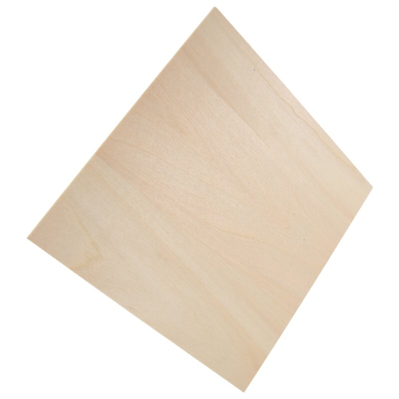 10Pcs 20X20X0.2Cm Basswood Sheets Unfinished Wood Board, Rectangle Blank Wooden, Wooden Cutouts For Crafts