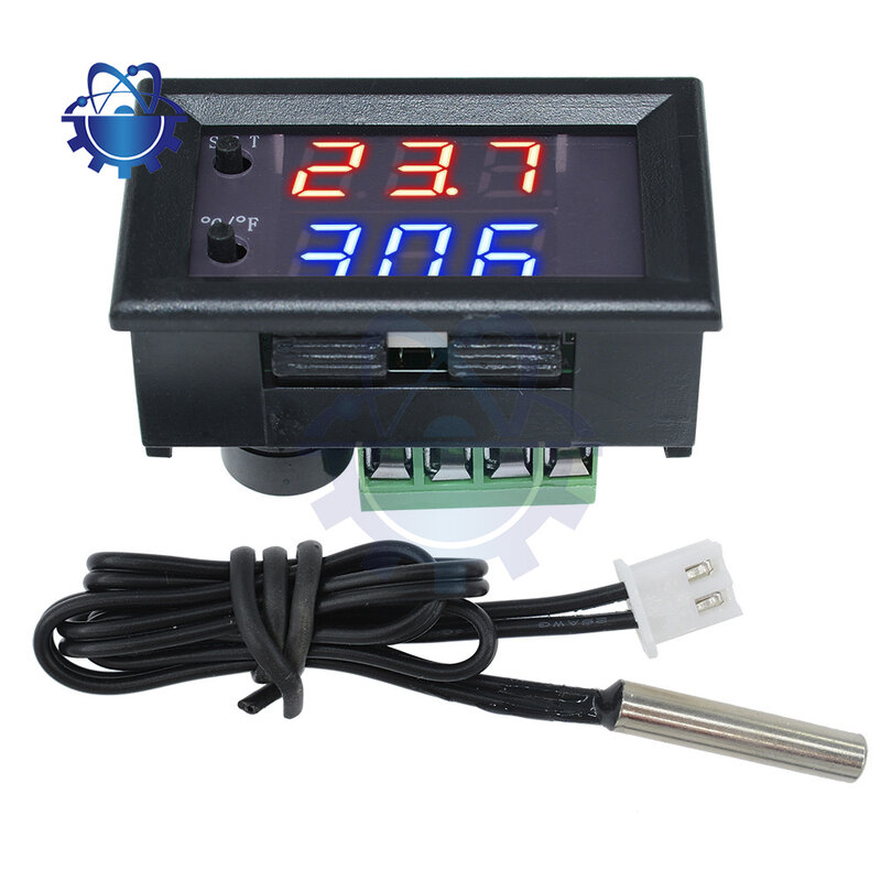 1PCS W2809 W1209WK Цифровой светодиодный термостат контроллер температуры Smart Temp Sensor Board Module 12V DC + водонепроницаемый датчик NTC