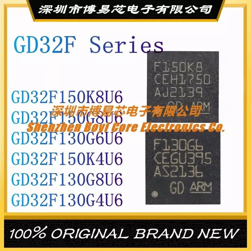 Chip original de IC do microcontrolador, novo, genuíno, GD32F150K8U6, GD32F130G8U6, GD32F150K4U6, GD32F130G8U6, GD32F130G4U6, GD32F130G4U6