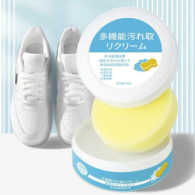 Crème nettoyante multifonctionnelle pour chaussures, 200g, éclaircissante, blanchissante, gel détachant