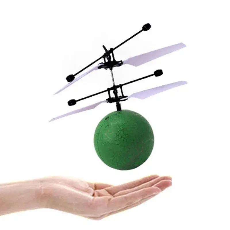 Drone induksi inframerah lampu kilat LED bola helikopter anak mainan anak-anak pengindera gerakan tidak perlu menggunakan kendali jarak jauh U