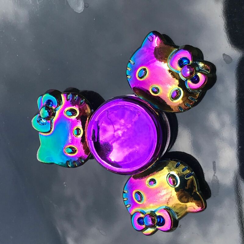 Arcobaleno Fidget Metal Spinner Colorful Finger Spinners ad alta velocità Hand Spinners Fidget Toys per alleviare l'ansia da Stress per adulti
