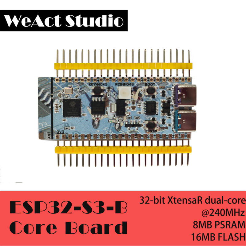 ESP32-S3-N16R8 WiFi compatible Bluetooth BLE 5.0 Mesh Carte de développement ESP32S3 Wireless Tech Micropython