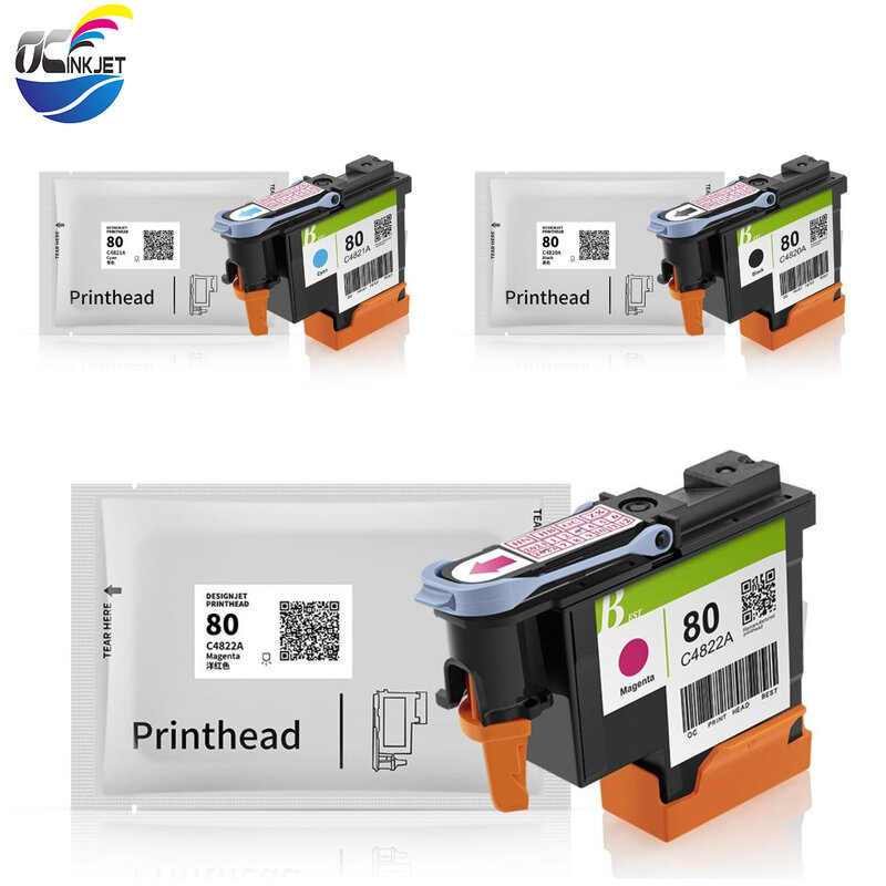 Cabeça de impressão Ocinkjet para impressora HP, cabeça de impressão para HP 80, C4820A, C4821A, C4822A, C4823A, HP80, Designjet 1050, 1055, 1055cm, 1050c Mais