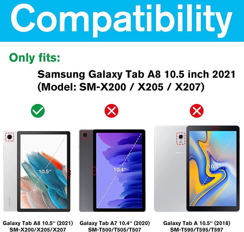 2Pcs สำหรับ Samsung Galaxy Tab A8ป้องกันหน้าจอ10.5นิ้ว SM-X200 X205 X207กระจกนิรภัยฟิล์มสำหรับ Galaxy tab A8 2022