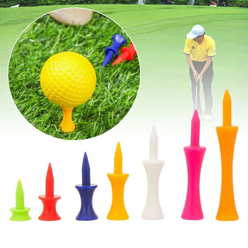 Colorido plástico Golf Tee, Step Down Graduado Castelo Tee, controle de altura para Golf Training Practice Acessórios, 20pcs
