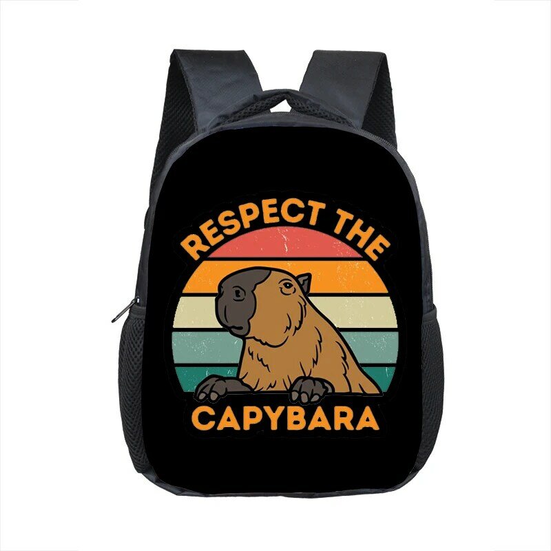 Tas punggung motif hewan Capybara lucu Pull Up tas anak TK tas sekolah anak-anak tas punggung balita bayi tas buku