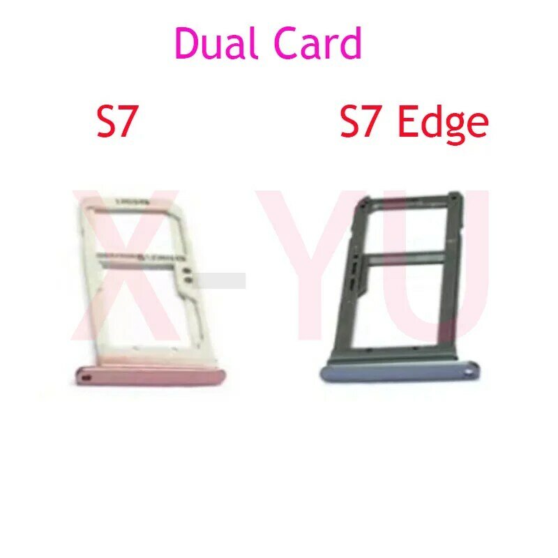 Soporte de tarjeta SIM para Samsung Galaxy S7 G930 / S7 Edge G935, adaptador de ranura, piezas de reparación de repuesto