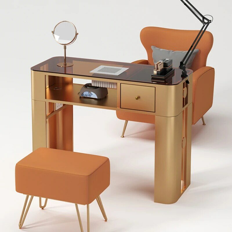 Meja manikur ahli matematika meja penerimaan peralatan Salon kuku kantor meja manikur sederhana YN50MT