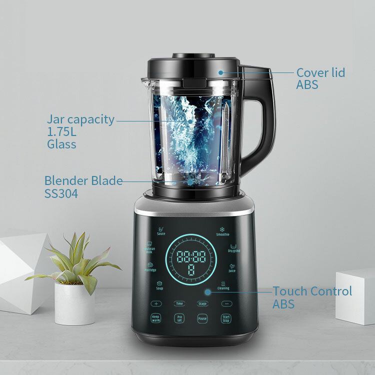 multifunctional heavy duty commercial industrial food Processor Smoothie ice nutri glass super touch screen Blender