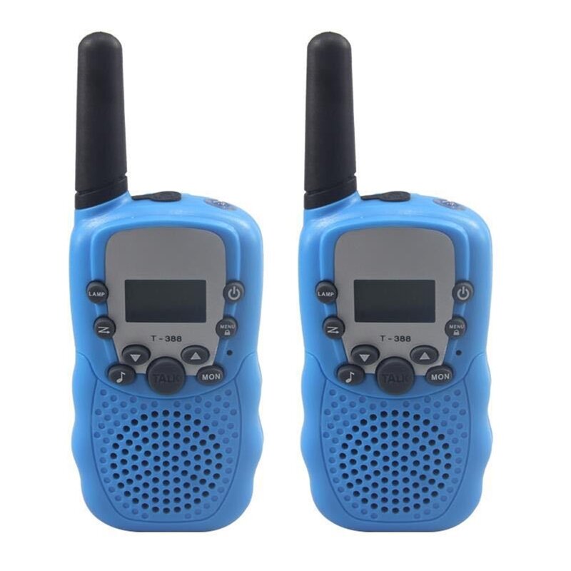 2 pcs crianças portáteis walkie talkies para primavera passeios verão camps eco novo dropship