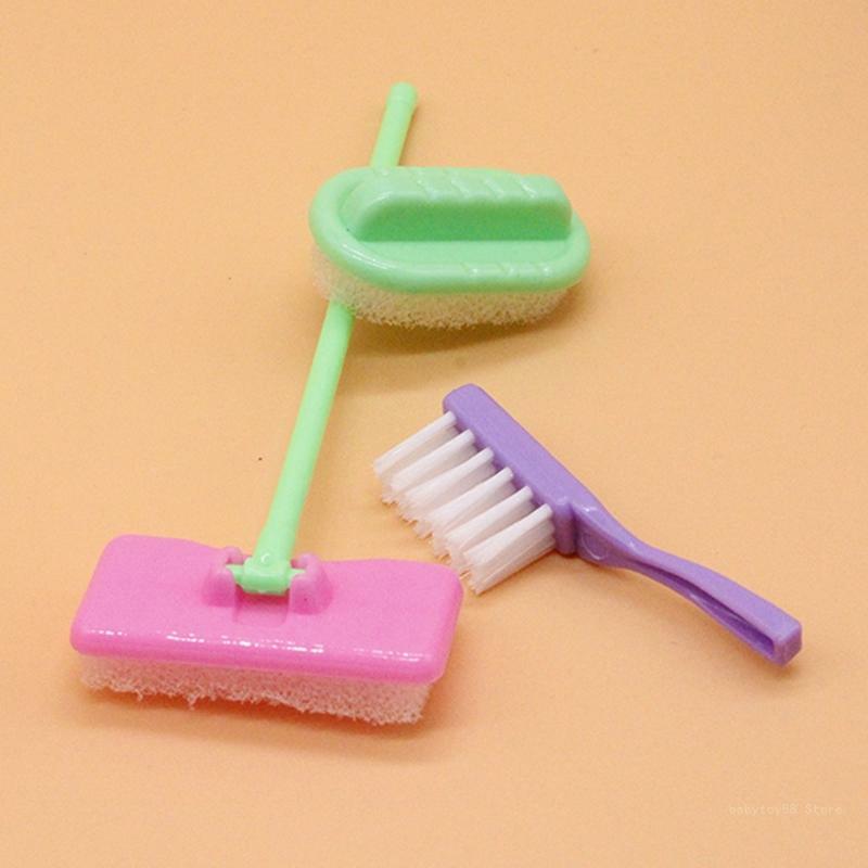 Y4UD 9-Piece Household Cleaning Tools Educational Toy Birthday Gift Construction